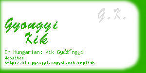 gyongyi kik business card